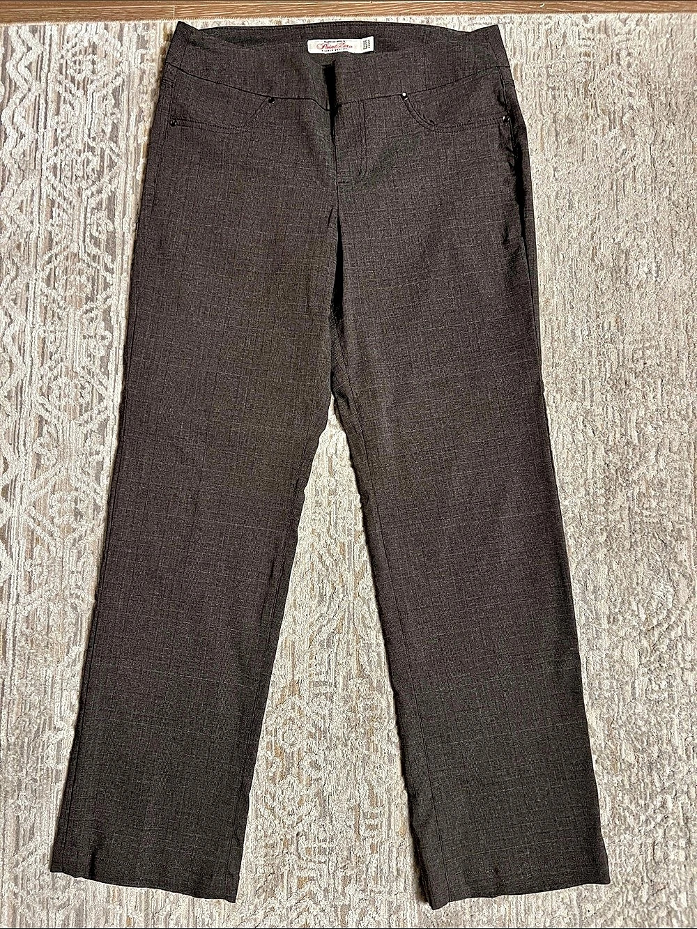 Point Zero Houndstooth Trousers in Brown Size 12 Like New